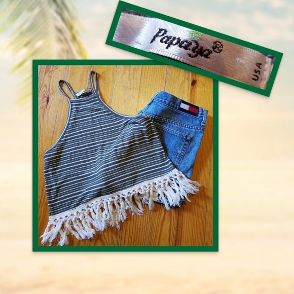 Papaya Tops - DELETING FRIDAY !! Papaya Spaghetti Strap Crop Top
